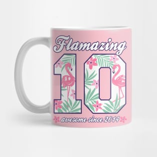 10th Birthday Flamazing 10 born in 2014 Girls Mug